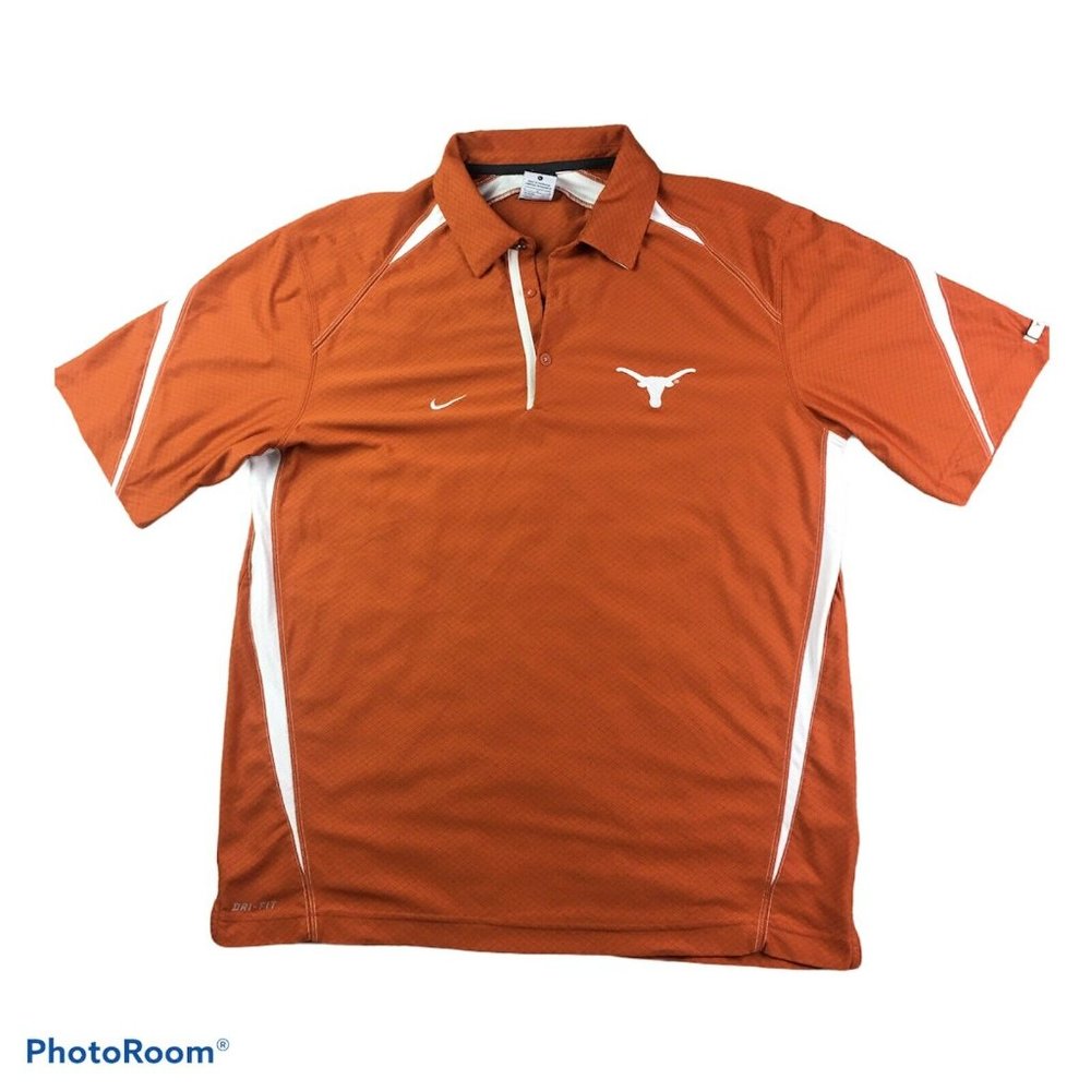 Nike Texas Longhorns Polo Mens Large waffle